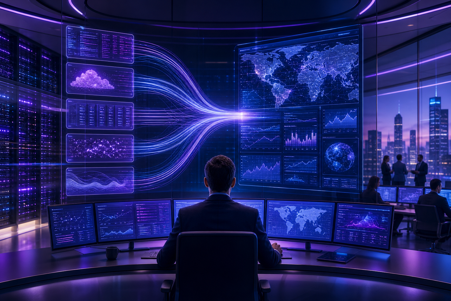 Unified enterprise security control room consolidating multiple systems